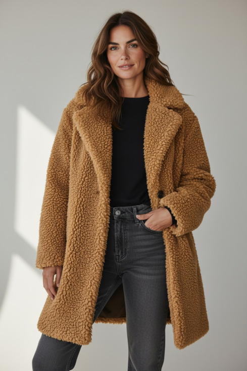 Zara Jackets & Blazers - Zara Brown Faux Shearling Teddy Bear Coat Size XS
